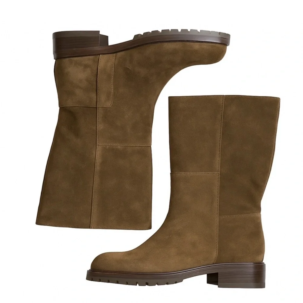 Marni Brown Suede with Lug Sole Boots. Size 5